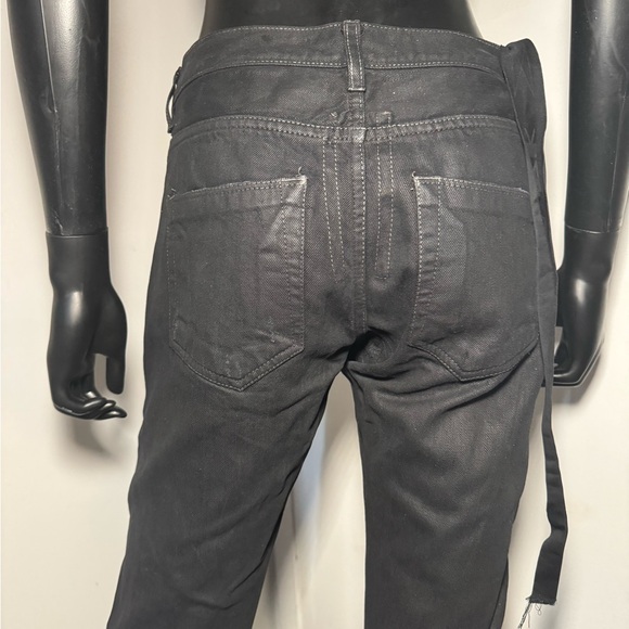 Rick Owens DRKSHDW Detroit Wax Black Jeans - Picture 3 of 9